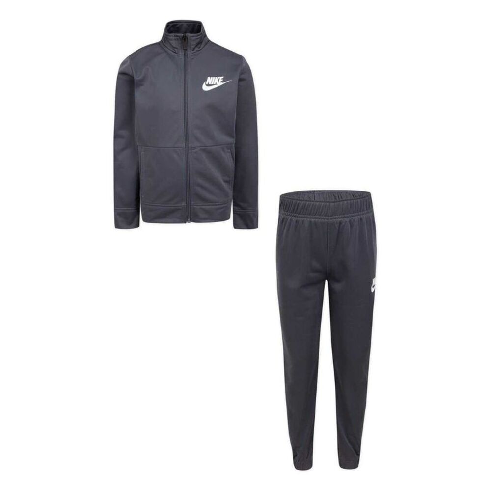 Nike Boys Swoosh Polyester Tracksuit / Gray/White